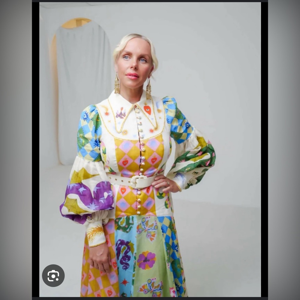 Alemais Lou ballon sleeve dress